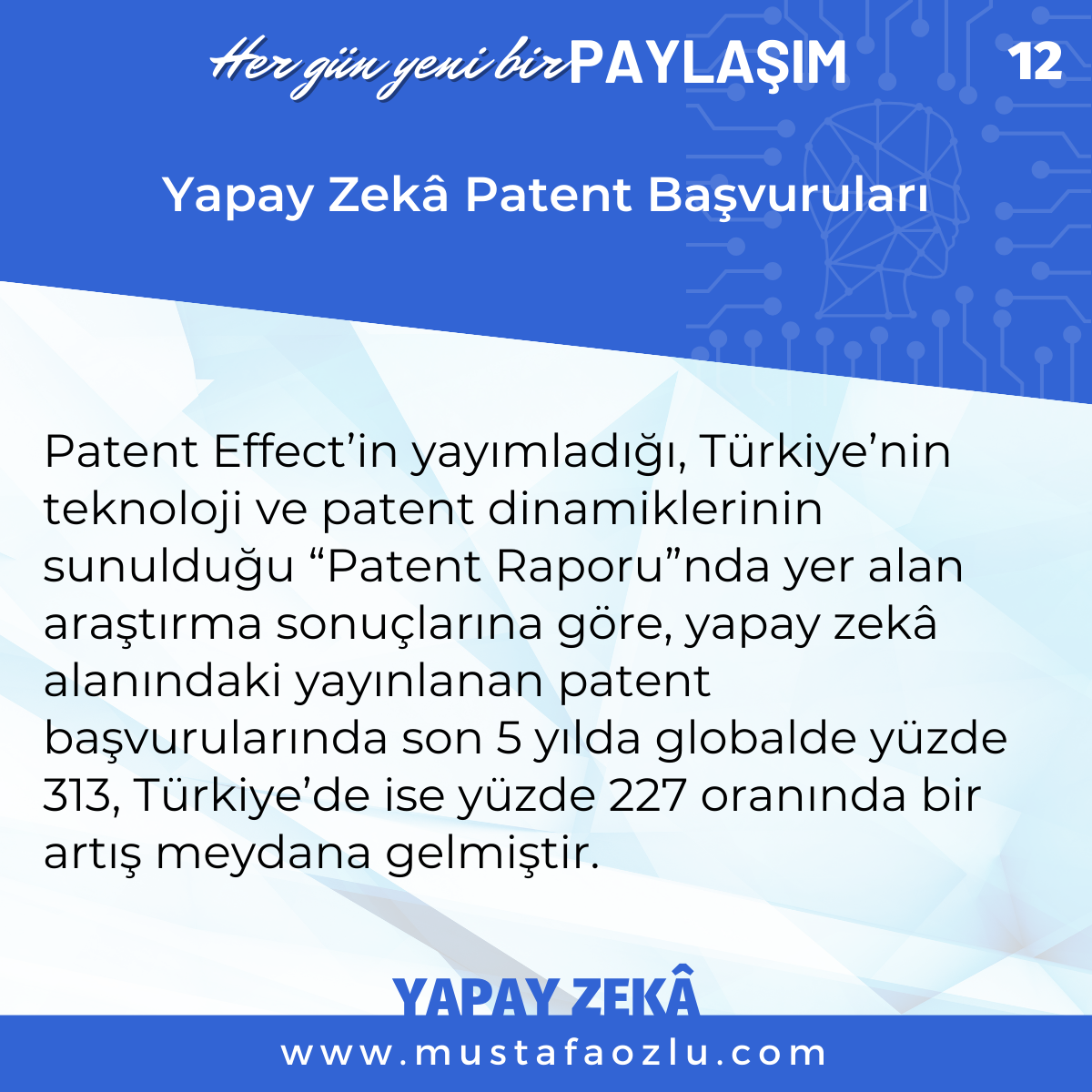 Yapay Zekâ Patent Başvuruları - Mustafa ÖZLÜ