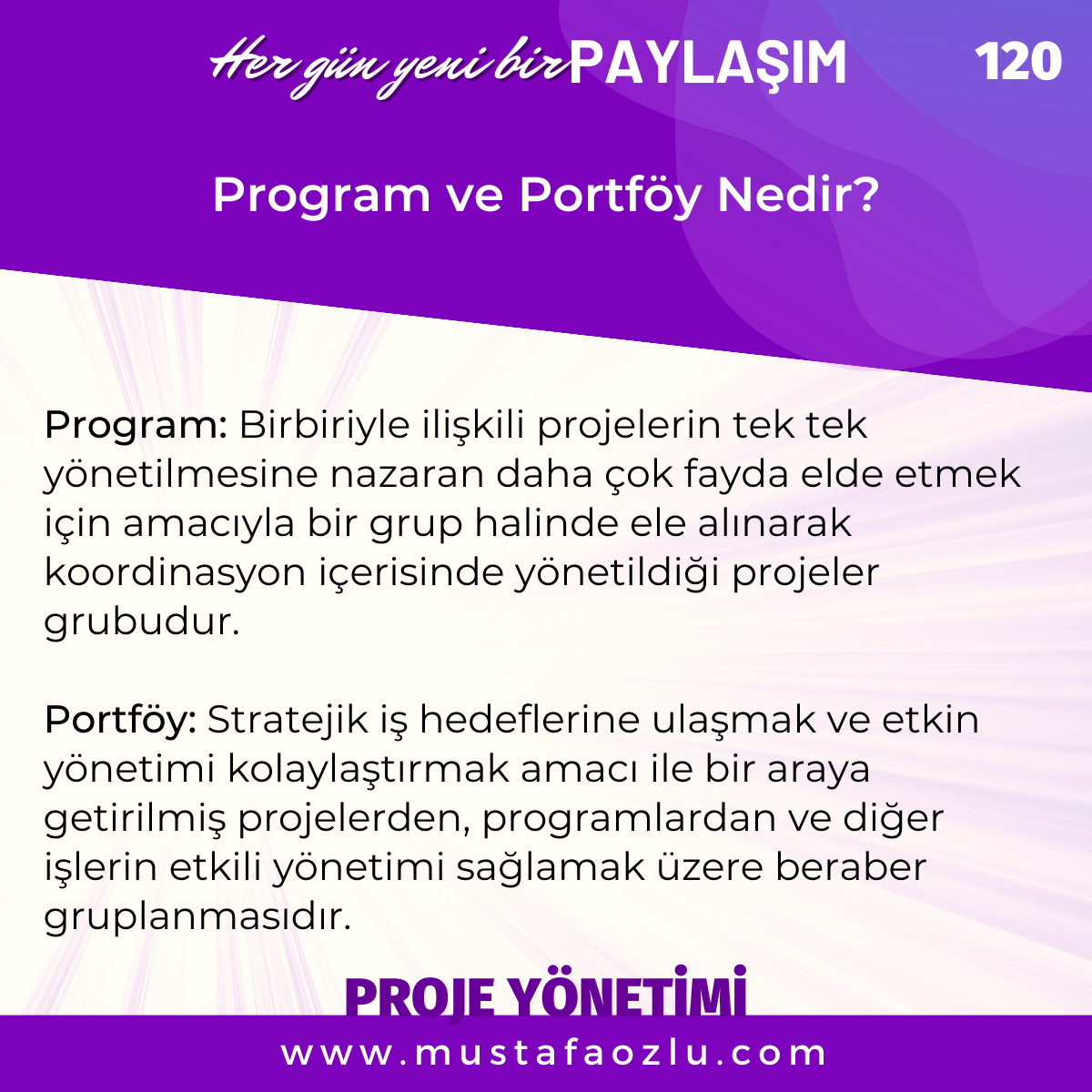 Program ve Portföy Nedir? - Mustafa ÖZLÜ