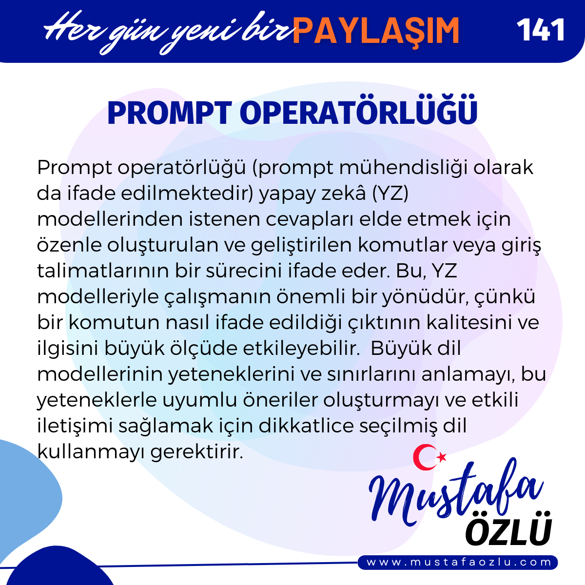Prompt Operatörlüğü - Mustafa ÖZLÜ