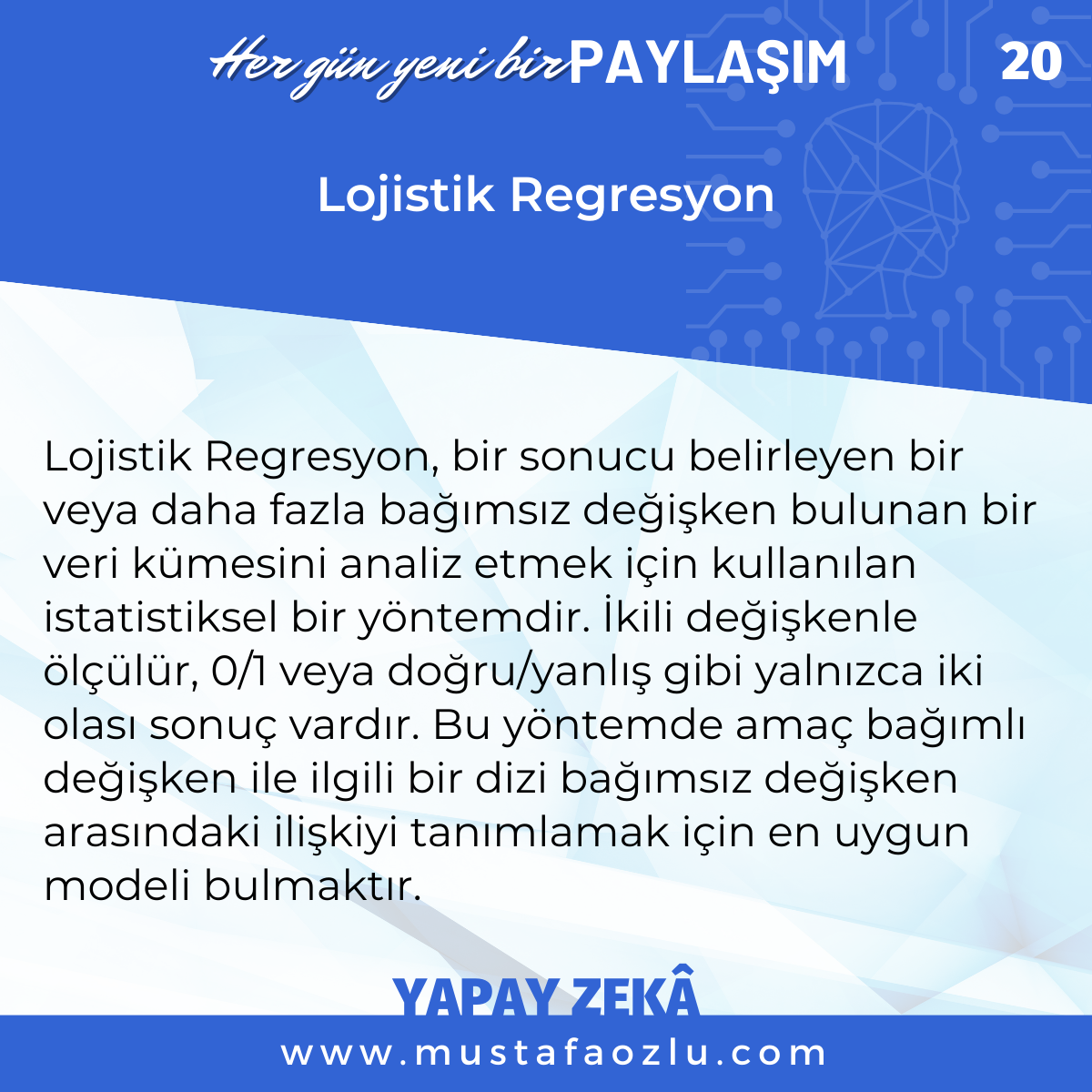 Lojistik Regresyon - Mustafa ÖZLÜ