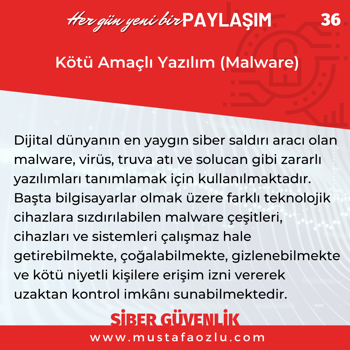  Kötü Amaçlı Yazılım (Malware) - Mustafa ÖZLÜ