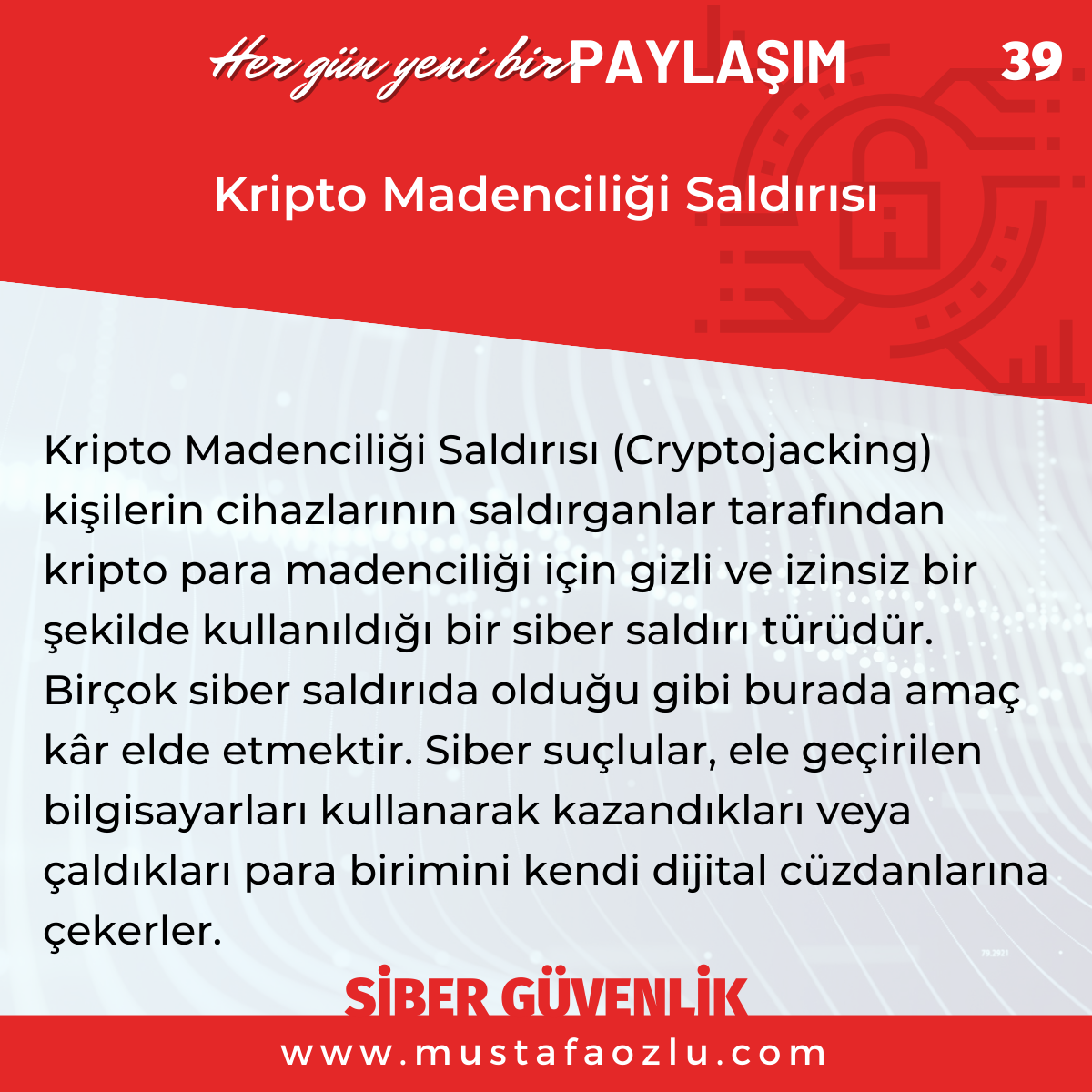 Kripto Madenciliği Saldırısı - Mustafa ÖZLÜ