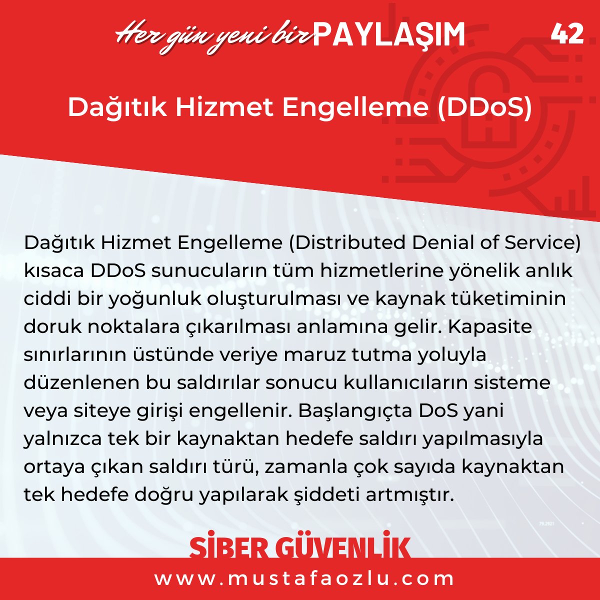 Dağıtık Hizmet Engelleme (DDoS) - Mustafa ÖZLÜ