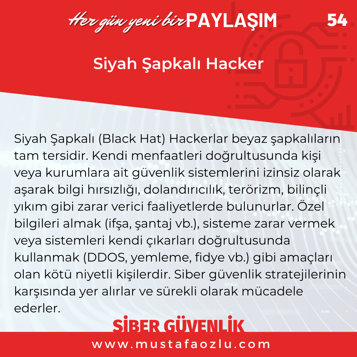 Siyah Şapkalı Hacker - Mustafa ÖZLÜ