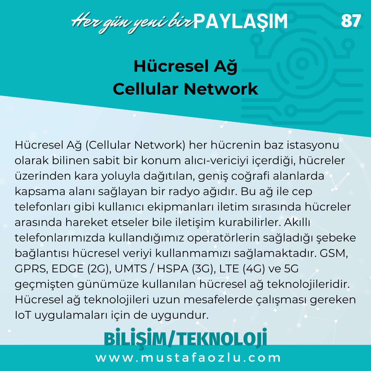 Hücresel Ağ
 Cellular Network - Mustafa ÖZLÜ